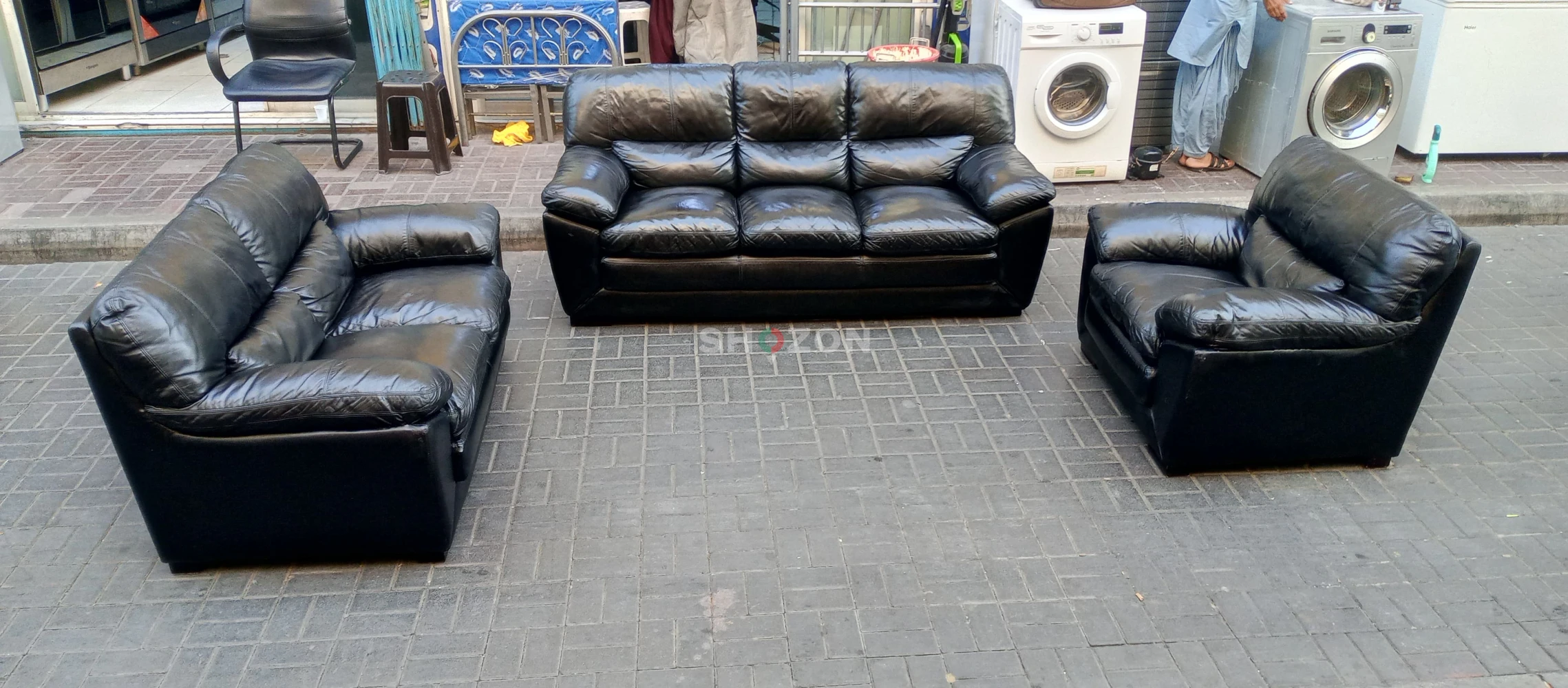 Sofa Leather 6 Seater 3+2+1