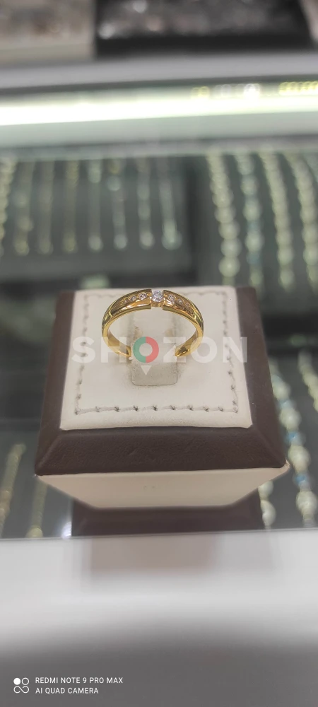 women's ring gold plated with zircon