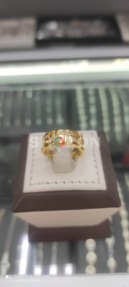 women's ring gold plated with zircon