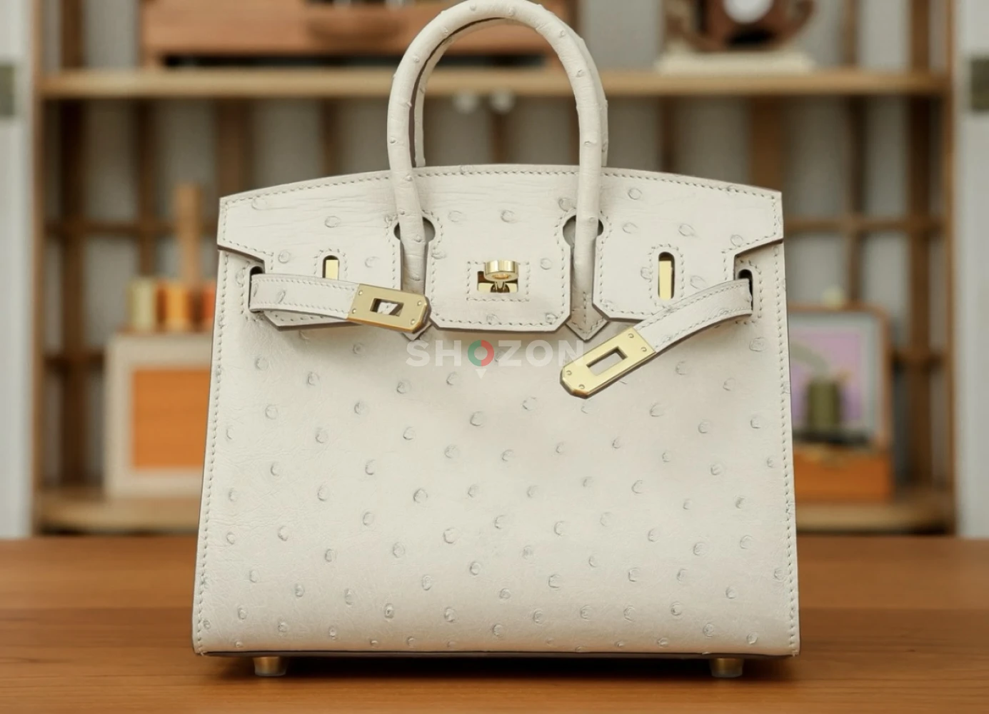 Hermes birkin 20 nata ostrich GHW