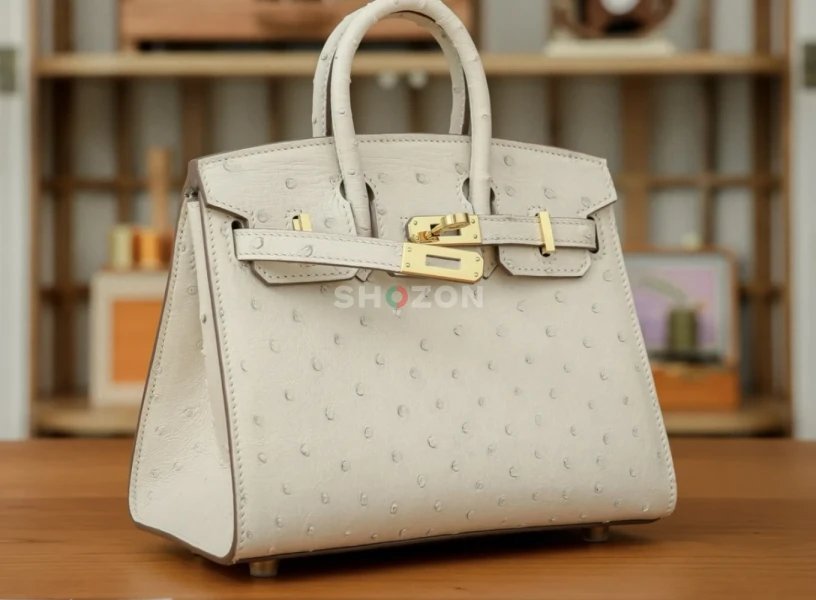 Hermes birkin 20 nata ostrich GHW