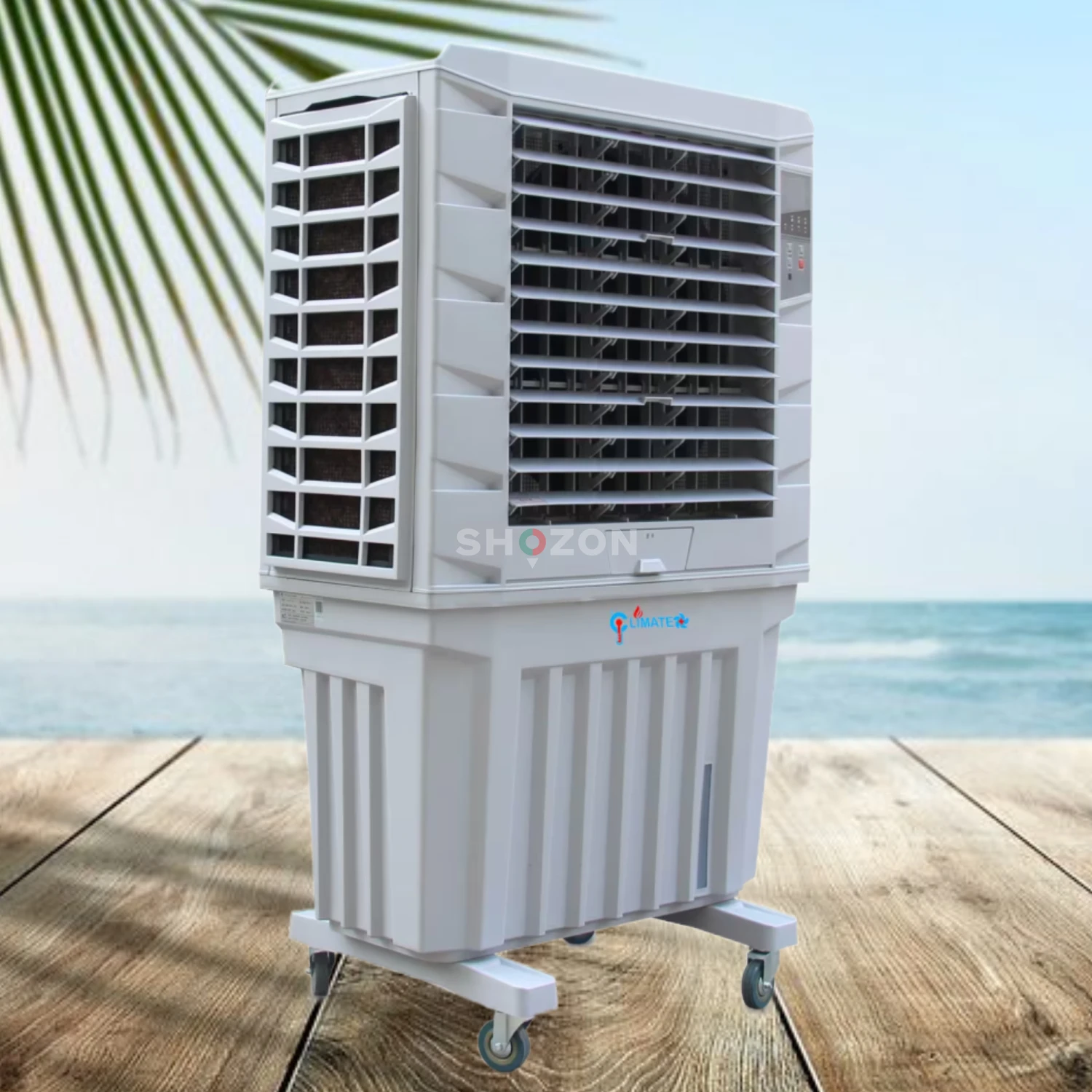 Jumbo Air Cooler with Wheels - White