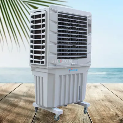 Jumbo Air Cooler with Wheels - White