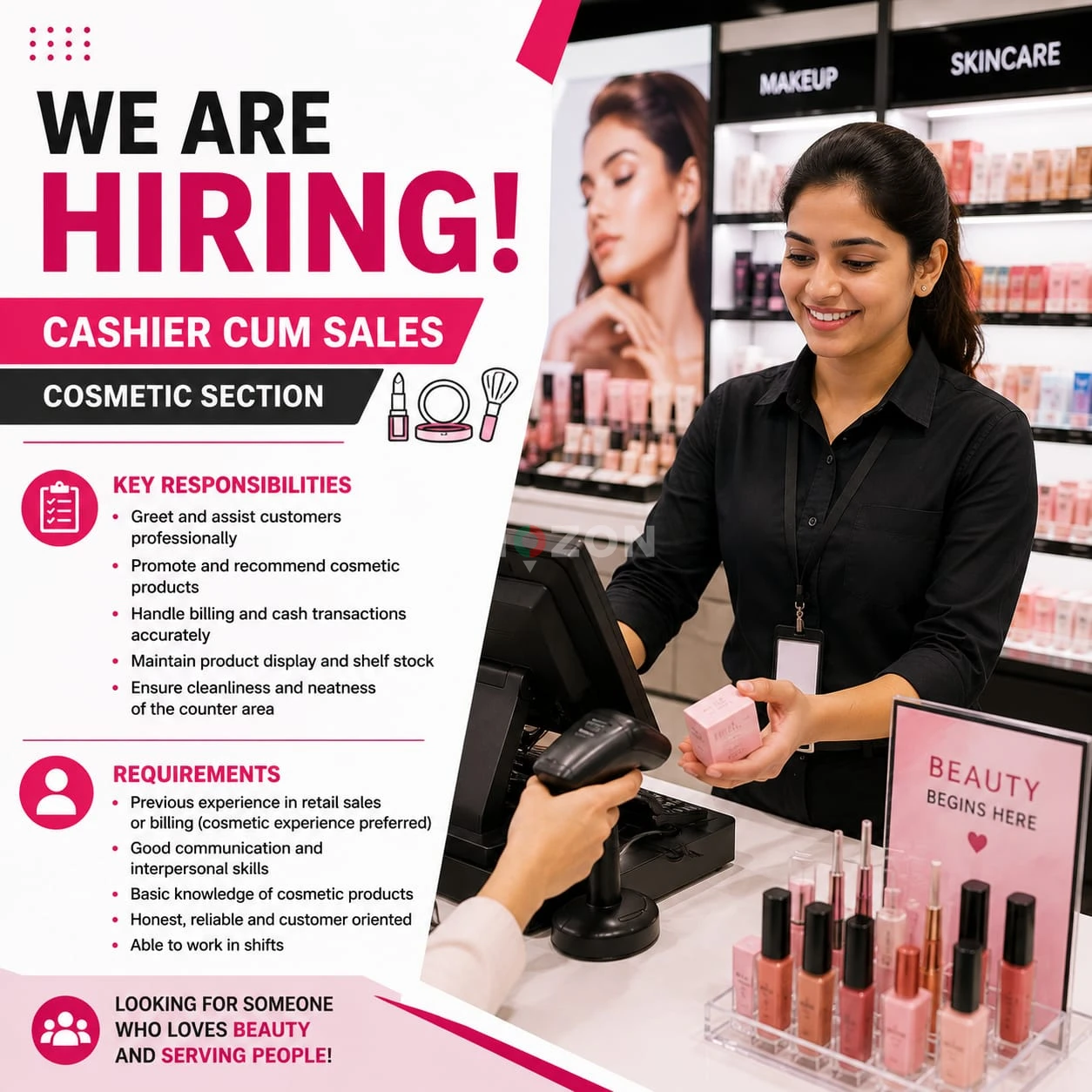 CASHIER CUM SALES