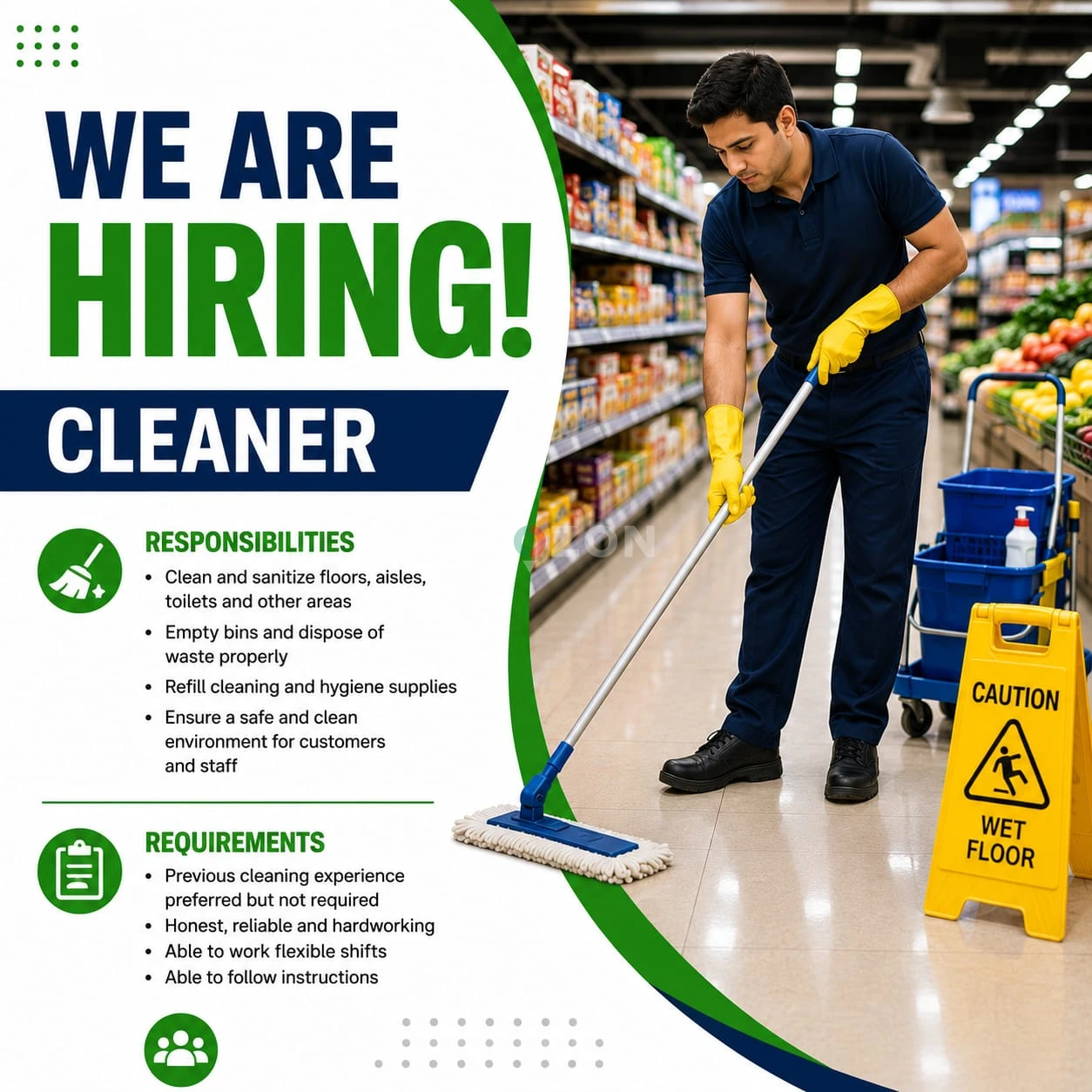 HIRING ALERT: CLEANER