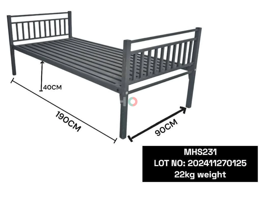 Modern Wooden & Steel Single Bed – Best for Home/Room