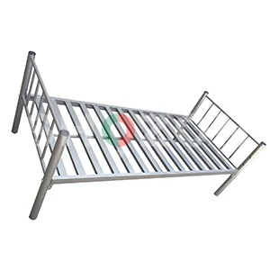 Modern Steel Single Size Bed with Mattress – Strong & Stylish