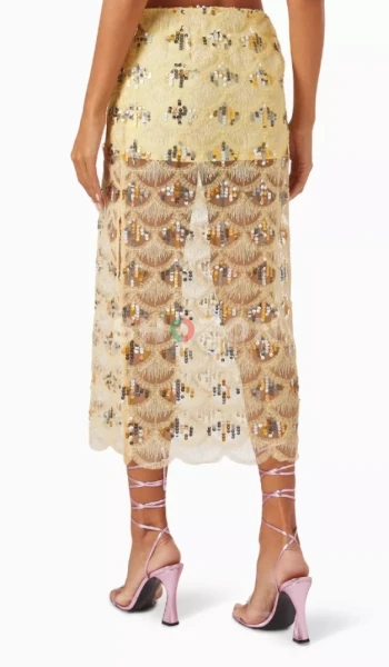 Helen Sequin Midi Skirt 