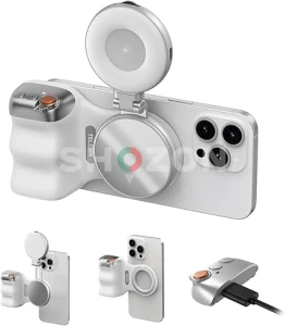 TELESIN Magnetic Camera Grip & LED Selfie Light – Pro Content Creator Bundle