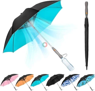 3 in1 umbrella with fans. 