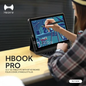 HBOOK PRO 10.1 ” 4G TABLET PC WITH BT KEYBOARD, FOLIO COVER & STAND