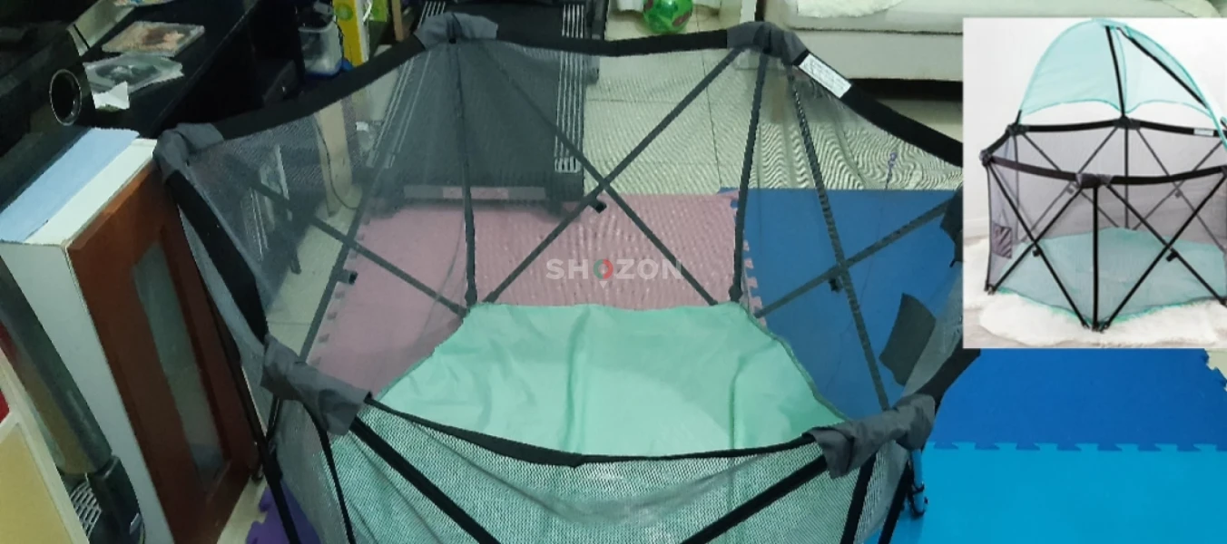 Play pen Regalo 6 Panel My Play Portable Play Yard, 48-Inch, Aqua.