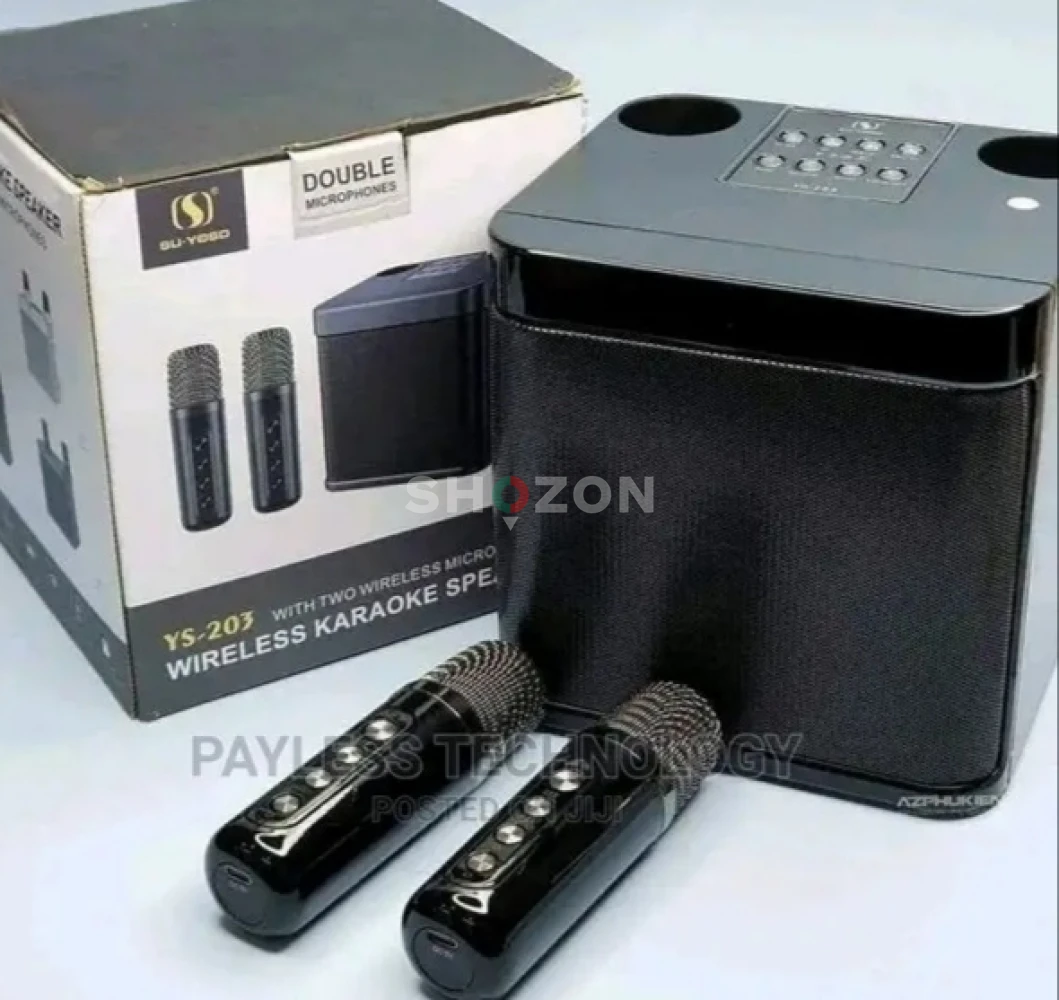 Ys 203 wireless Bluetooth speaker with 2 microphone 