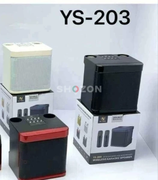 Ys 203 wireless Bluetooth speaker with 2 microphone 