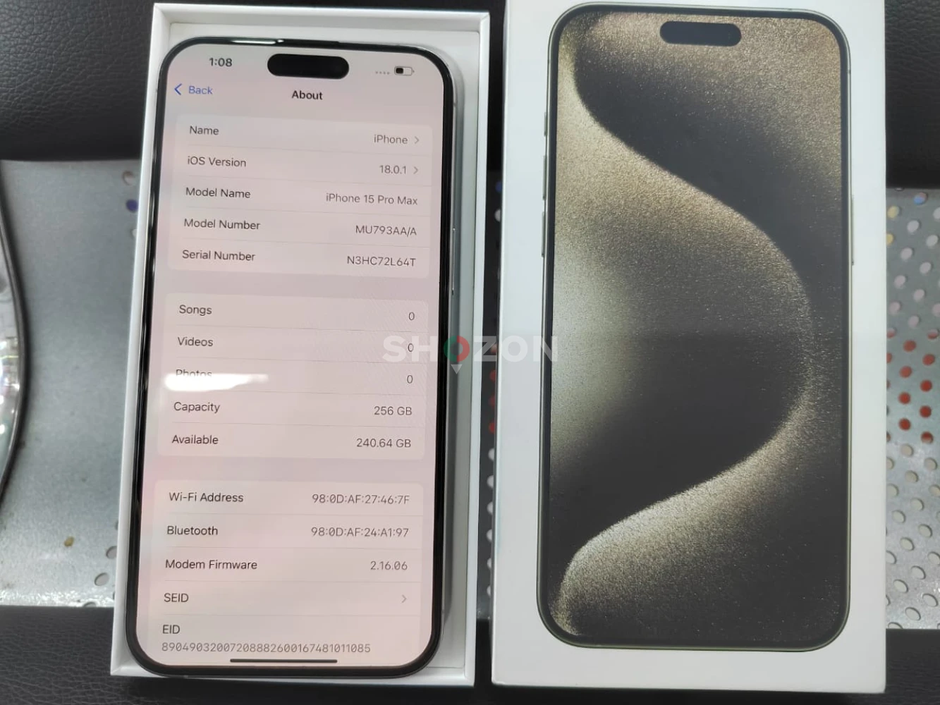 apple iphone 15 pro max 256 gb used very clean and full box, TRDA UAE 🇦🇪 Version 