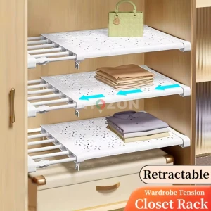 Adjustable White Bathtub Rack Shelf