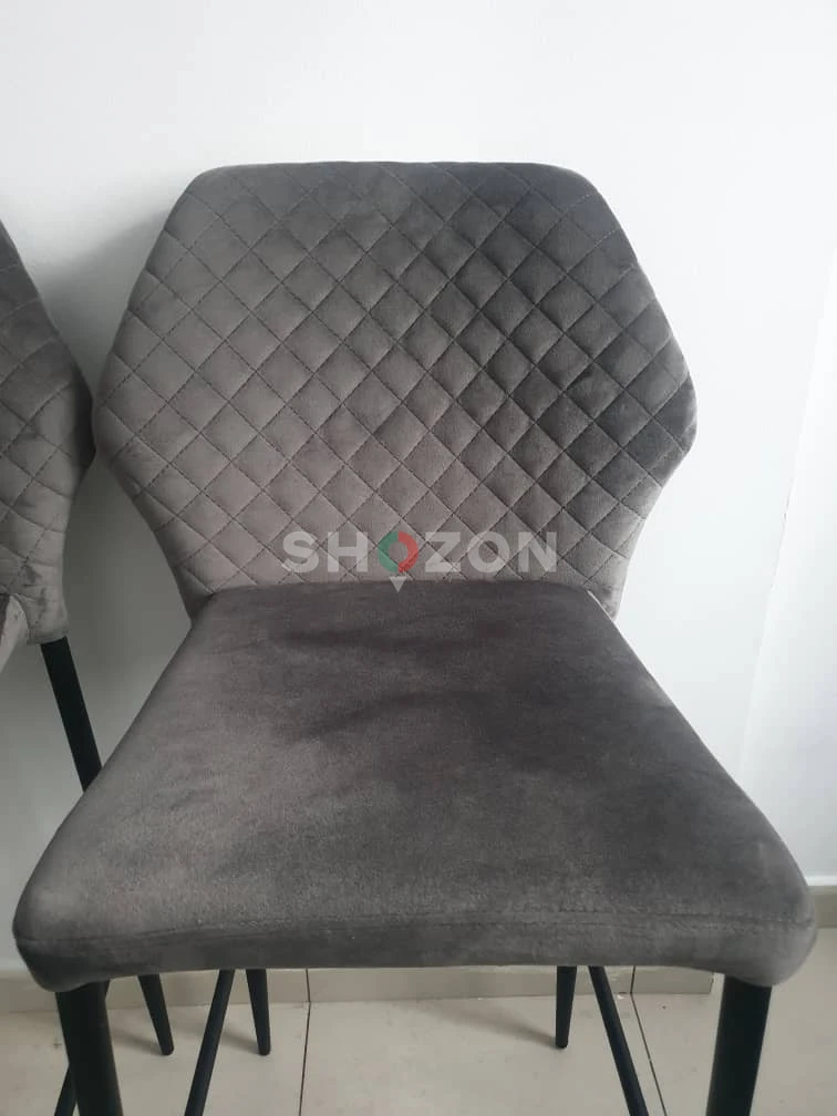 2 Grey Bar Stools - Comfortable Seating for Your Kitchen or Home Bar