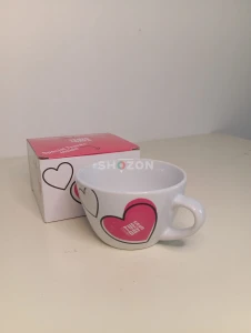 Gift Idea | Cute Heart Print  Mug ☕ | Tea Cup