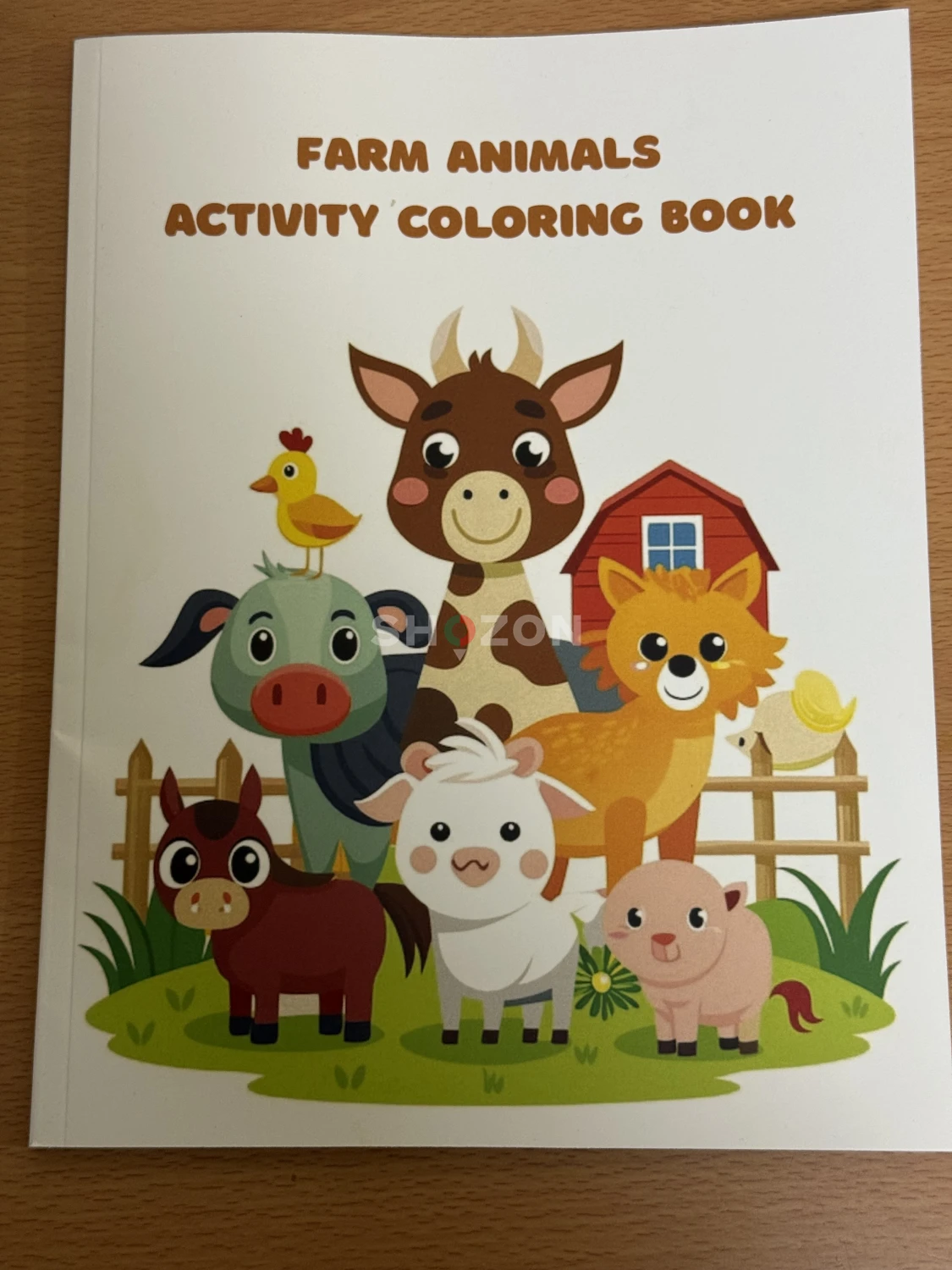 Farm animals coloring and activity book