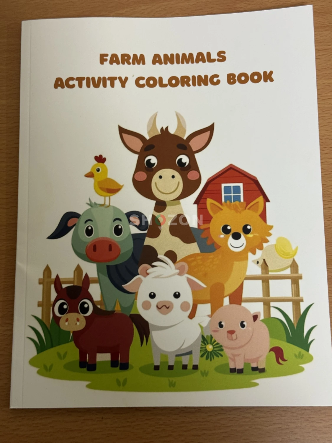 Farm animals coloring and activity book
