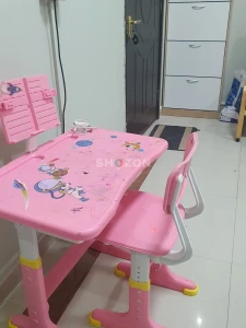 Pink study desk