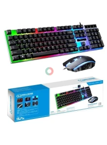 A beautifully designed keyboard and mouse set with colorful lighting, perfect for gamers...  Hello, only 55 dirhams. Call me now..