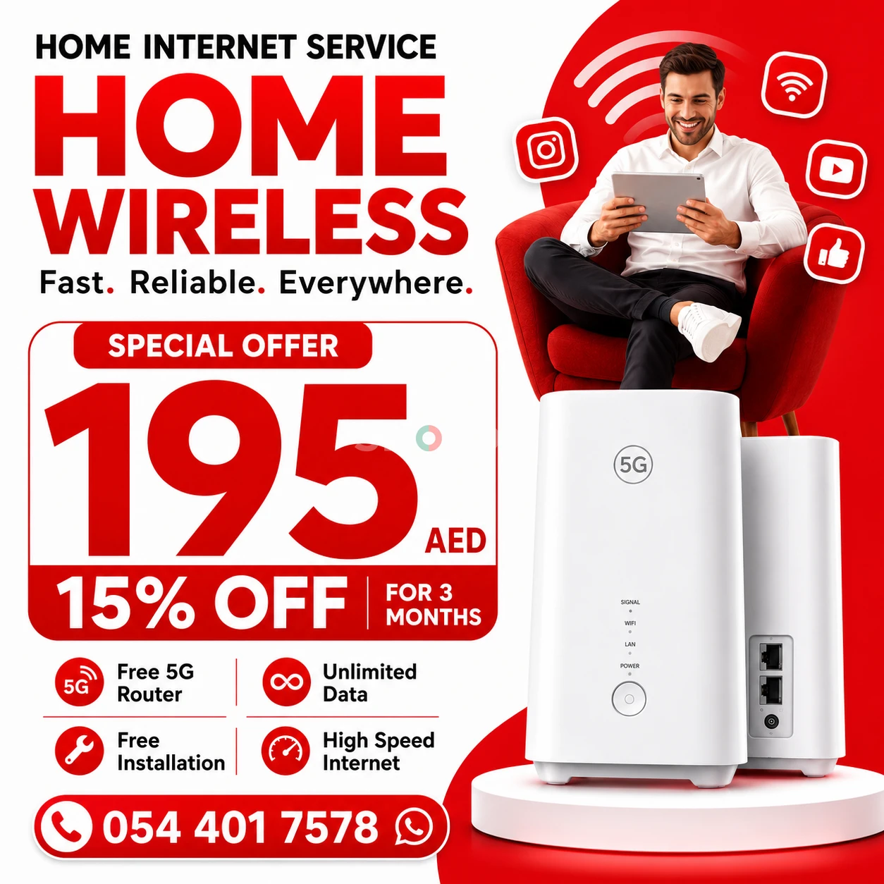 Home Wireless Internet Service - 5G Router
