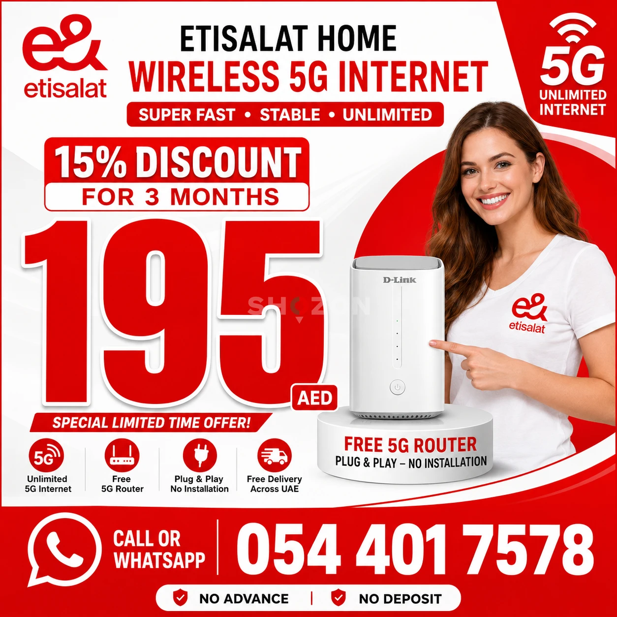 Etisalat Home Wireless plan 