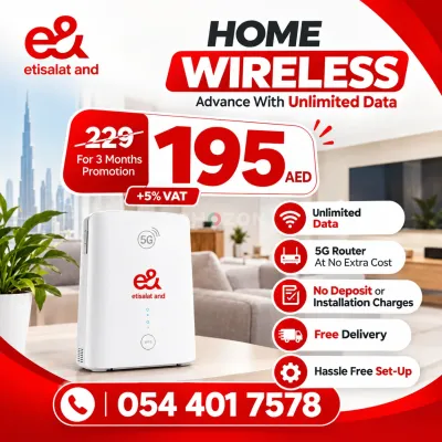 Etisalat Home wifi 15% discount for all customers 