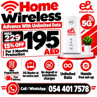 Etisalat home wireless 15% discount | Free delivery 