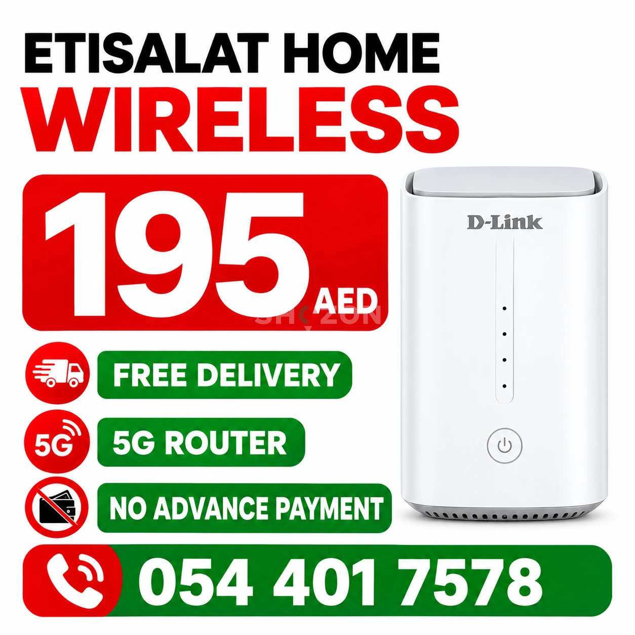 Etisalat home wifi 15% discount for all customers