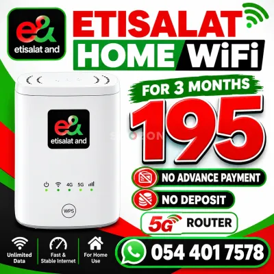 Etisalat home wifi 15% discount for all customers