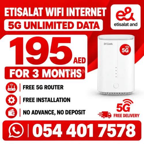 Etisalat home wifi internet service | Free delivery | Unlimited data 