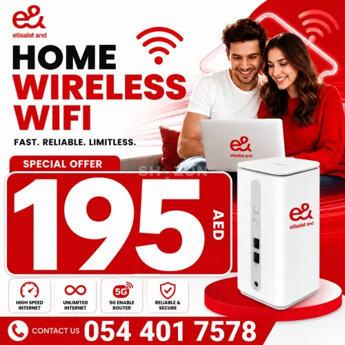 Etisalat home wifi internet service | Free delivery | Unlimited data 