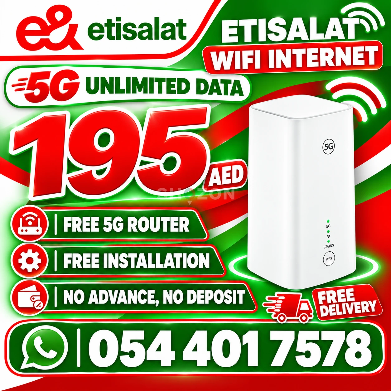 Etisalat Home Wireless 5G Router – High-Speed Internet (Excellent Condition)