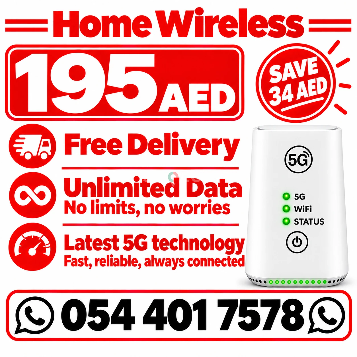 Etisalat home wifi internet service all over UAE 
