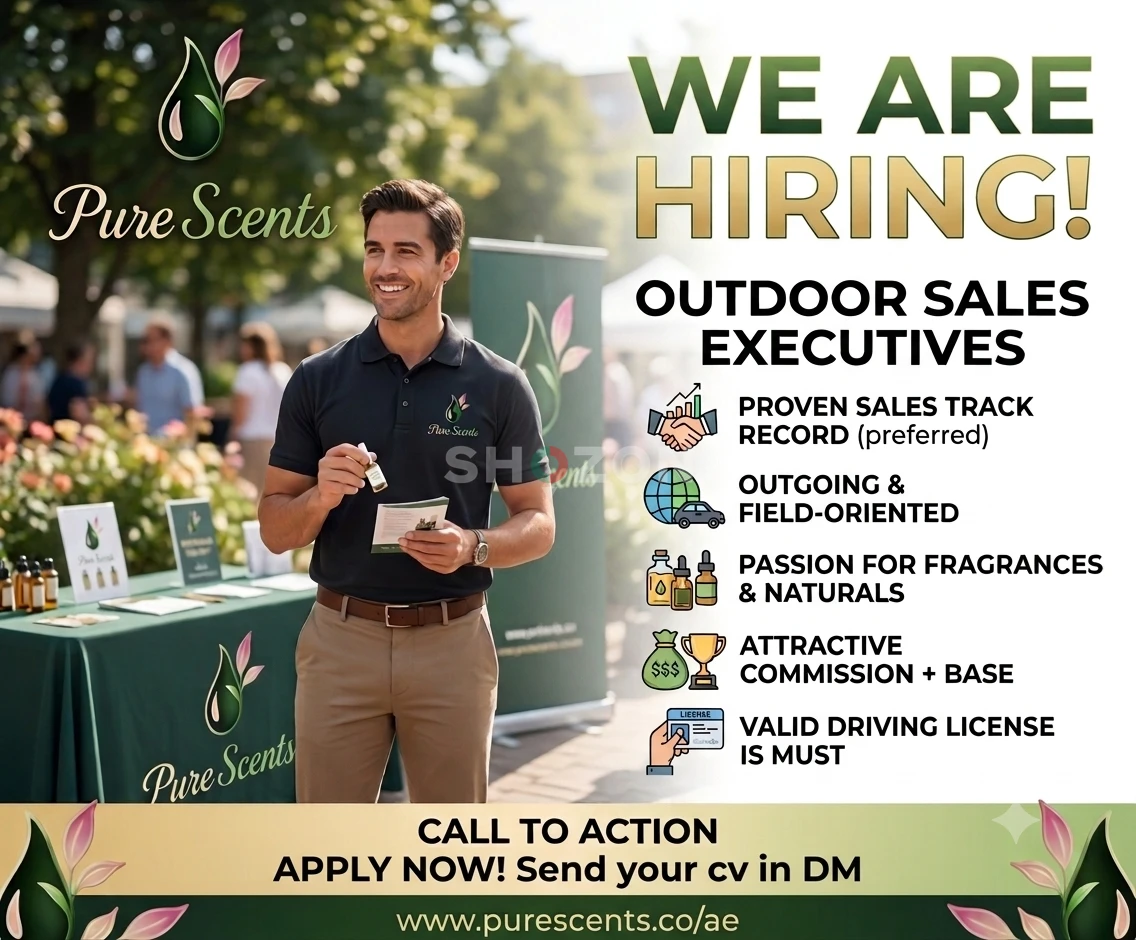Sales Executive – Air Diffusers & Aroma Solutions