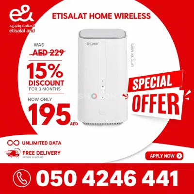 Etisalat Home wifi 5G internet connection all over UAE 