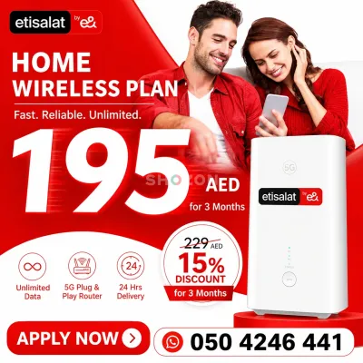 Etisalat Home wifi internet connection all over UAE 