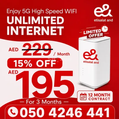 Etisalat Home wifi 5G internet service 