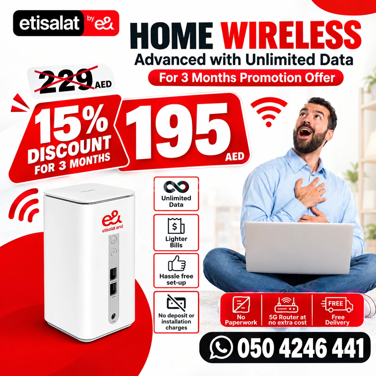 • Etisalat 5G Router Plug & Play • Dual-Band WiFi • Home Wireless