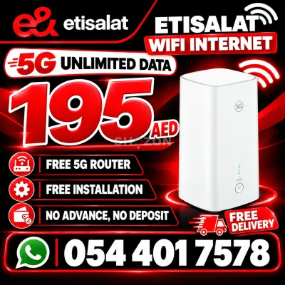 Etisalat Home Wireless 5G Wi-Fi Router (Box & Accessories incl)