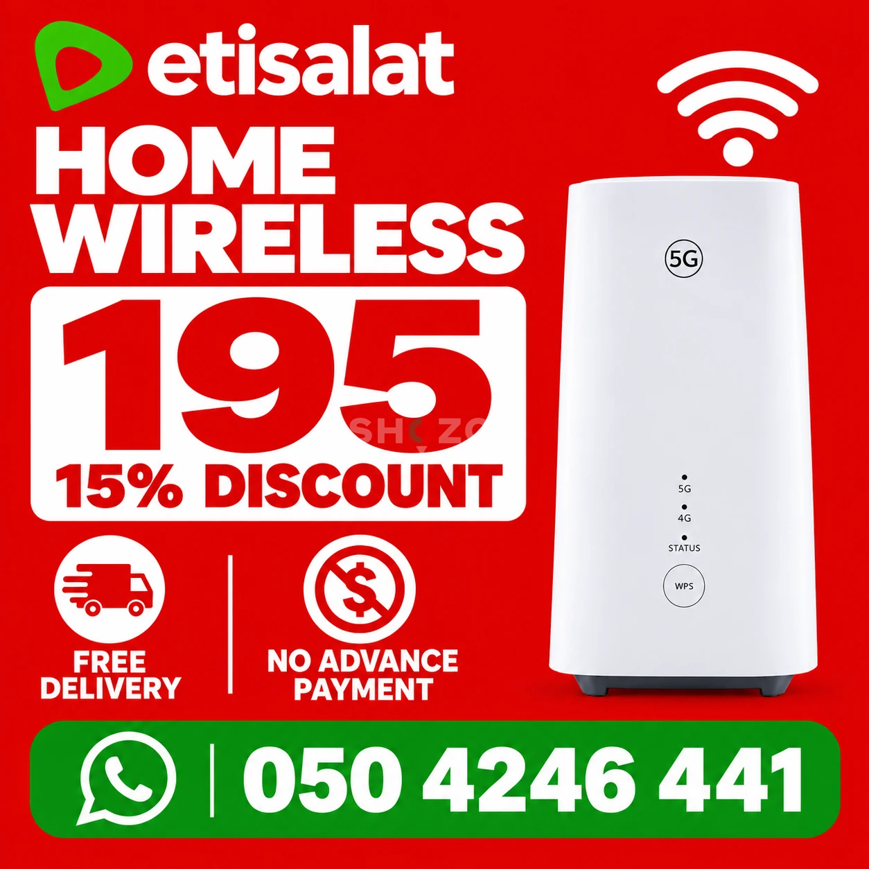 Etisalat home wifi internet service | Free delivery | Unlimited data 