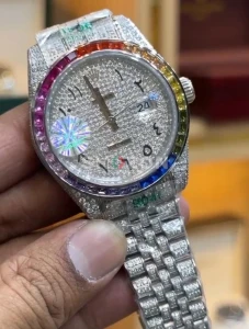 Rolex Dayjust Rainbow full stone watch, Premium Quanity