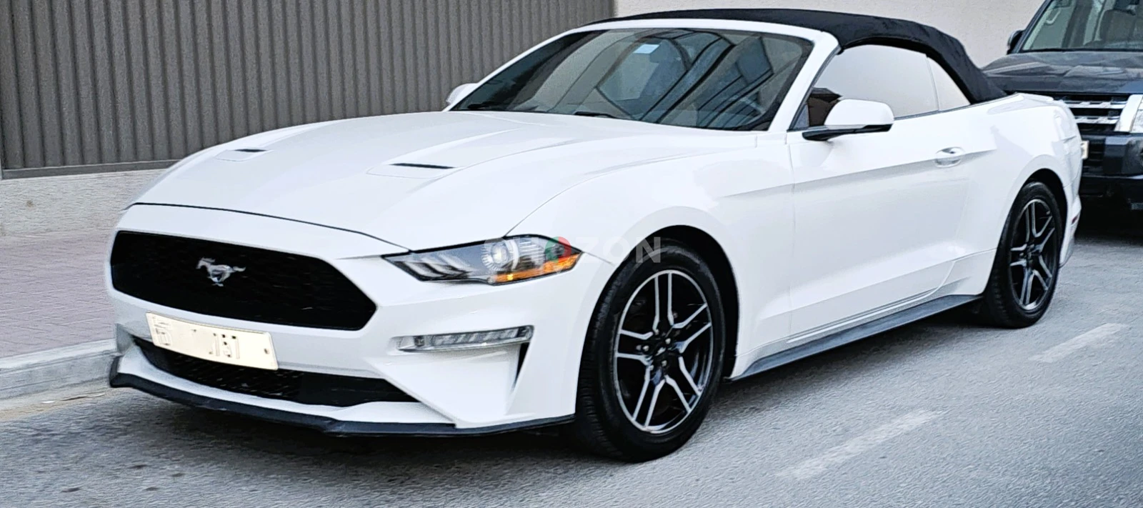Sporty White Ford Mustang Convertible