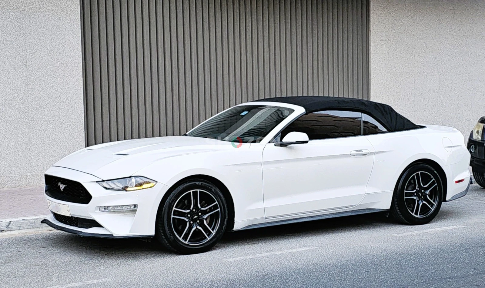 Sleek White Ford Mustang Convertible 