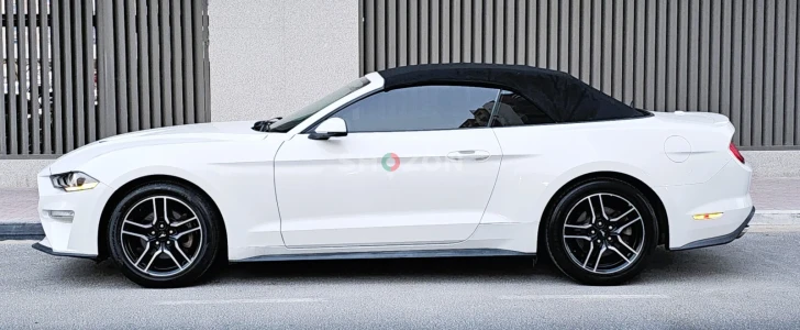 Sleek White Ford Mustang Convertible 