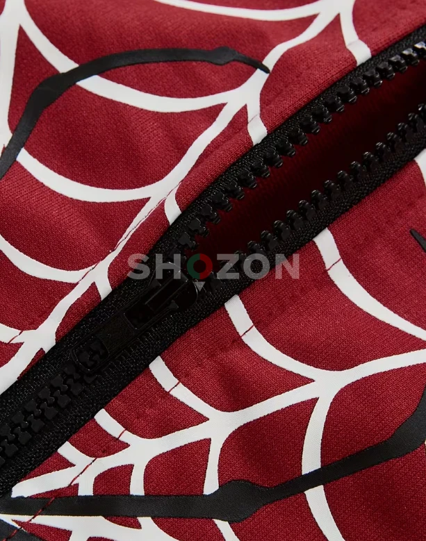Red Spider Web Hoodie (Size M) | New Trendy Streetwear ( Christmas Offer – 10 AED Off )