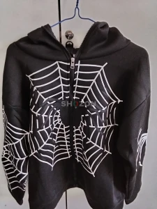 Black Spider Hoodie -  ( Size L ) Oversized Unisex - Used like New