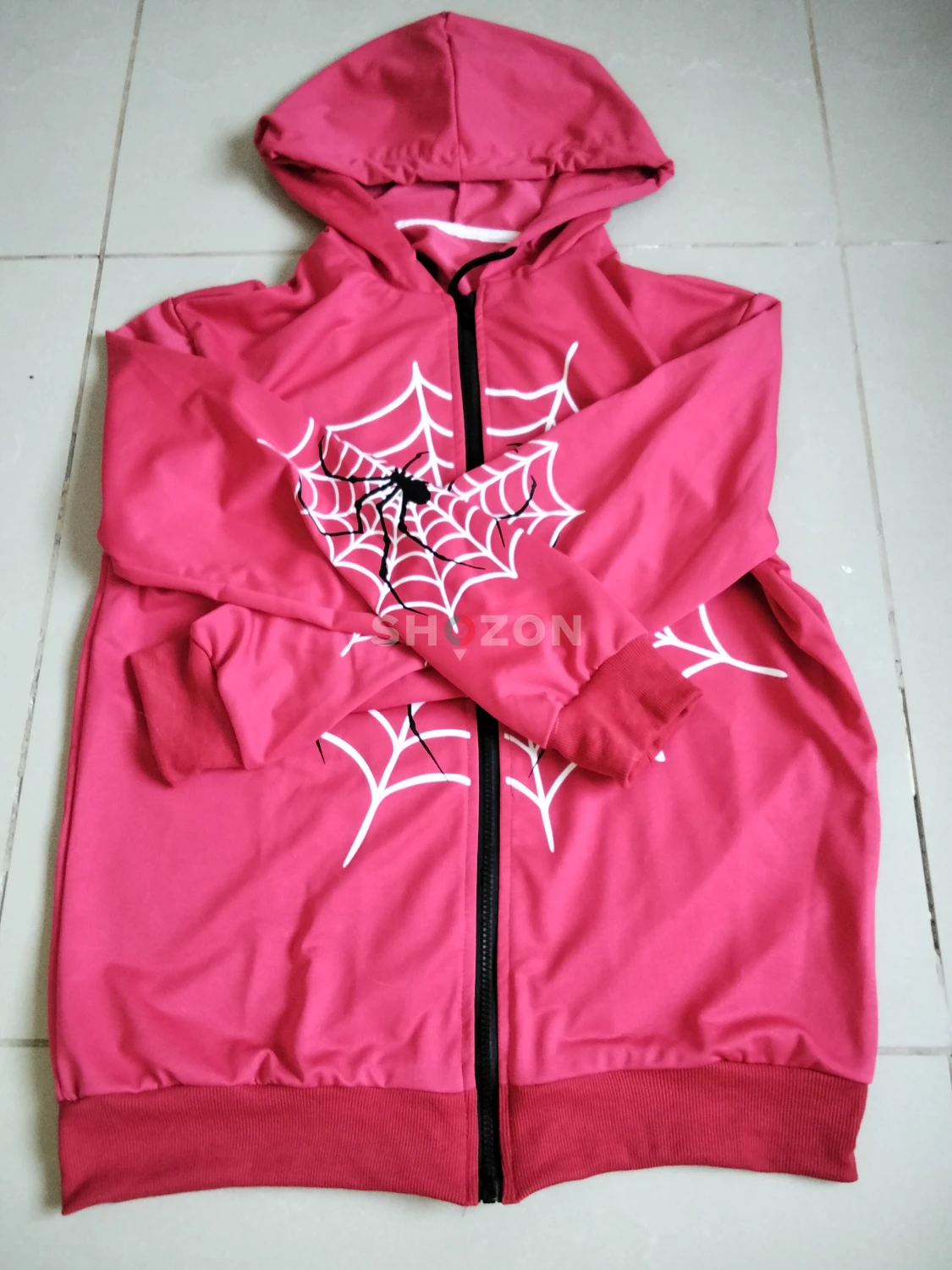 Black Spider Hoodie -  ( Size L ) Oversized Unisex - Used like New